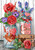 Briarwood Lane Love Filled Mason Jars with pink hearts and flowers for Valentine's Day display.