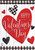 Briarwood Lane small printed Checkered Valentine Garden Flag with pink and red hearts for Valentine's Day.