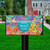 Briarwood Lane floral spring mailbox cover with colorful flowers and butterflies, home sweet home greeting.
