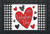 Briarwood Lane Checkered Valentine Doormat with pink and red hearts and Happy Valentines Day text.
