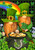 Briarwood Lane Irish Gnomes St. Patrick's Day flag with colorful gnomes and shamrocks on gold.
