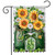 Briarwood Lane Irish Mason Jars St. Patrick's Day garden flag with sunflowers, shamrocks, and four-leaf clover.