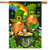 Briarwood Lane Irish Gnomes St. Patrick's Day House Flag with rainbow, gnomes, and shamrocks.