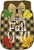 Briarwood Lane fall house flag with colorful leaves and Happy Fall Y'all text on burlap background.