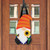 Briarwood Lane Gnome Sweet Gnome Spring Burlap Door Hanger with orange hat and sunflower decoration.
