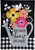 Briarwood Lane colorful spring garden flag with vibrant flowers and 'Home Sweet Home' on watering can.