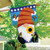 Home Sweet Home Gnome Spring Burlap House Flag