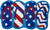 Patriotic Flip Flops Summer Natural Fiber Coir Doormat