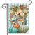 Briarwood Lane Pastel Pumpkins Fall Garden Flag with green and orange pumpkins and floral design.