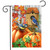 Briarwood Lane Fall Beauty Birds Garden Flag with pumpkins, blue birds, and birdhouse design.