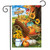 Briarwood Lane Pumpkin Cart Autumn Garden Flag with vibrant pumpkins and sunflowers on a wooden cart.