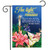 Briarwood Lane small printed The Light Remains garden flag with colorful floral design and candle.