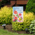 Briarwood Lane small printed garden flag with colorful flowers and birds for seasonal porch display.