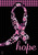 Pink floral ribbon with "hope" text on black background, Briarwood Lane decorative design.