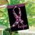 Briarwood Lane Hope Ribbon Floral House Flag, colorful decorative flag with pink flowers and hope symbol.