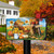 Briarwood Lane Pumpkin Cart Autumn Mailbox Cover, colorful printed decorative seasonal fall design for porch display.