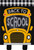 Briarwood Lane small printed Back to School burlap house flag with colorful cheery school bus design.