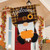 Pilgrim Gnome Thanksgiving Burlap House Flag