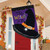 The Witch Is In Halloween Burlap House Flag