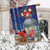 Lantern And Cardinals Winter House Flag