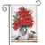 Poinsettia Jar Christmas Garden Flag