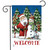 Santa And Snowman Christmas Garden Flag