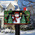 Briarwood Lane Red Checkered Snowman Winter Mailbox Cover, colorful holiday display for porch or yard decor.