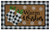 Briarwood Lane checkered mittens coir doormat with snowflakes and holly reads "Warm Wishes" naturally.