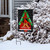Winter Birdhouse Burlap Garden Flag