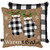 Checkered Mittens Winter Decorative Pillow