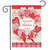 Briarwood Lane Valentine's Wreath Hearts Garden Flag, pink, red, plaid, hearts, rustic, romantic, small, decorative.