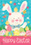 Briarwood Lane Easter Bunny garden flag with chicks, eggs, flowers, colorful spring design, happy Easter greeting.