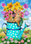 Briarwood Lane Bunny And Watering Can Spring Garden Flag with colorful bunnies and floral design.