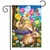 Briarwood Lane Spring Bunny Basket Garden Flag with colorful flowers and two brown bunnies.