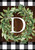 Wreath Monogram D Garden Flag