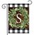 Wreath Monogram S Garden Flag