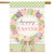 Briarwood Lane Easter Egg Wreath flag with colorful eggs, polka dots, and checkered patterns.