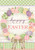 Briarwood Lane Easter Egg Wreath with patterned eggs in polka dots and checkers on wooden background.