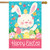 Briarwood Lane Easter bunny flag with chicks, eggs, and flowers on colorful springtime background.