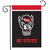 Briarwood Lane NC State University NCAA garden flag with official licensed wolf logo and red accents.