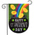 Briarwood Lane Lucky Pot St. Patrick's Day burlap garden flag with colorful shamrock and rainbow design.
