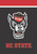 Briarwood Lane official NCAA NC State University house flag with wolf logo and red accents.
