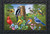 Briarwood Lane Country Birds Spring Doormat with colorful birds, flowers, and blue background outdoor decor.