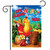Briarwood Lane Always Happy Here summer garden flag with colorful tropical drinks and happy parrot.