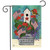 Briarwood Lane All American Birdhouse Floral Garden Flag with patriotic flowers and USA flags stitched.