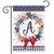 Briarwood Lane American Wreath Monogram A garden flag, small, printed, decorative, colorful, patriotic, red, white, blue.