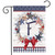 Briarwood Lane American Wreath Monogram Garden Flag with red, white, and blue stars and monogram.
