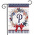 Briarwood Lane American Wreath Monogram P Garden Flag with red bow and stars and stripes design.