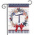 Briarwood Lane small American Wreath Monogram T garden flag with red, white, and blue stars.
