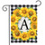 Briarwood Lane Sunflowers Monogram A Garden Flag, colorful floral decorative yard display with cheery sunflowers.